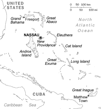 map of Bahamas, The