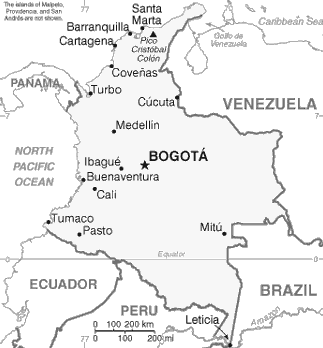 map of Colombia