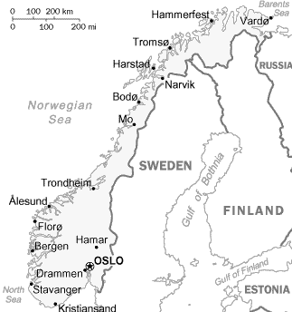 map of Norway